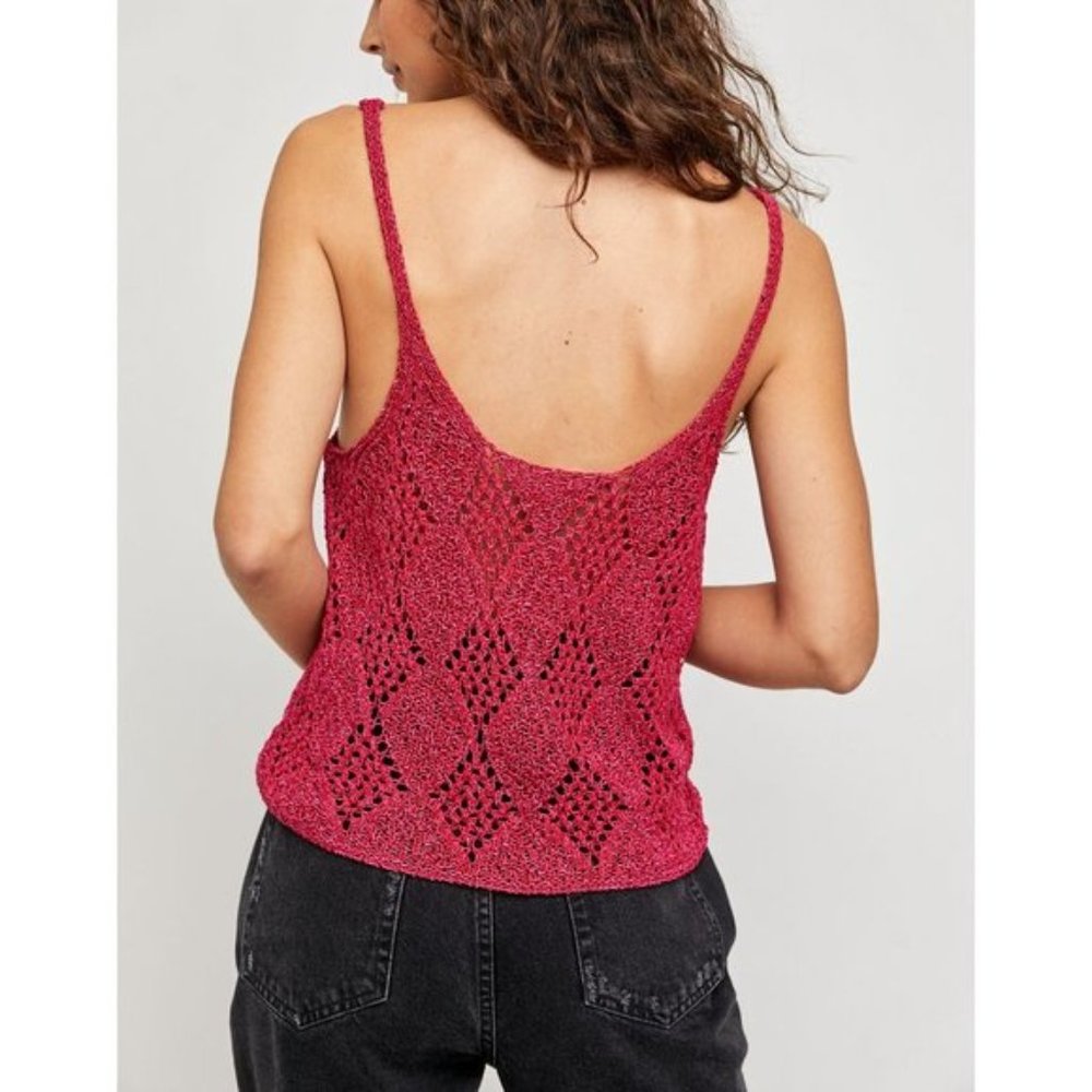 Free People Glisten Crochet Tank - Picture 3 of 9